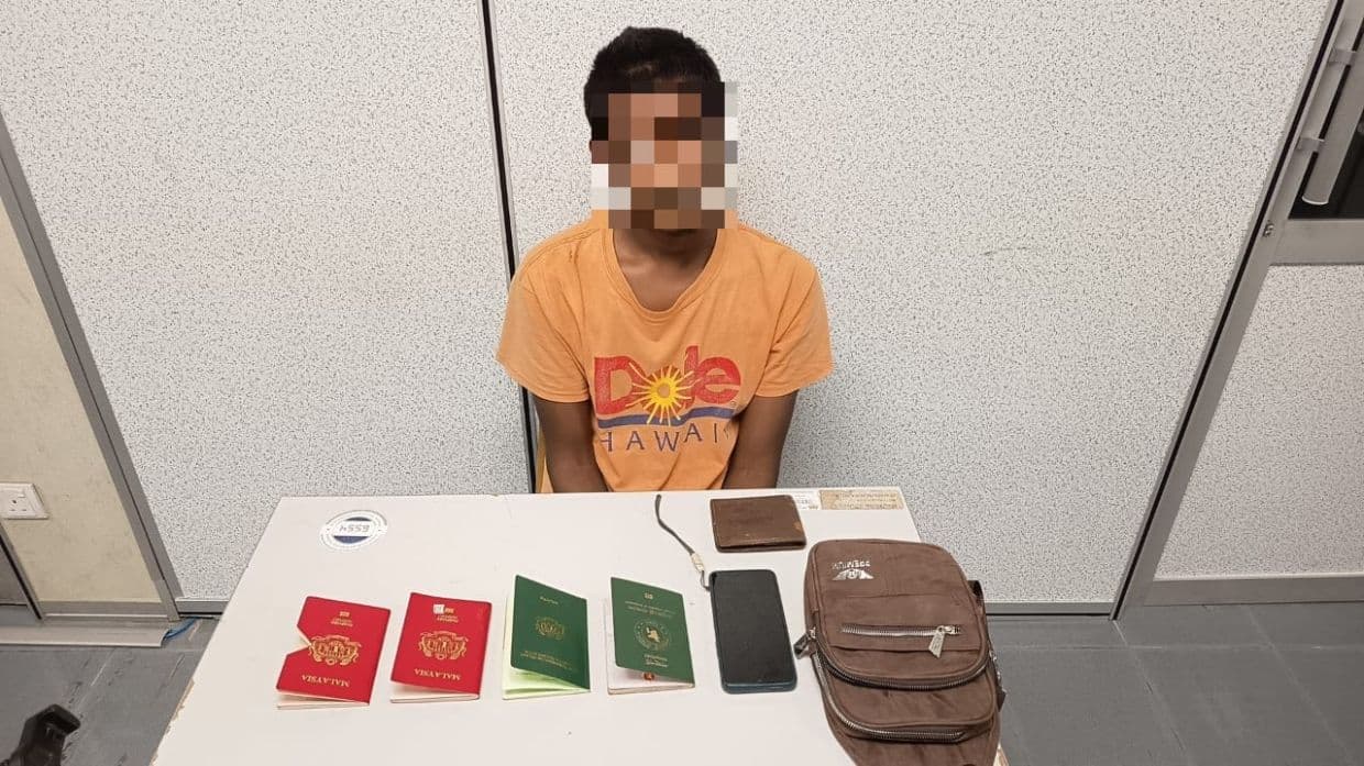 Foreigner found hiding in container with two expired M'sian passports
