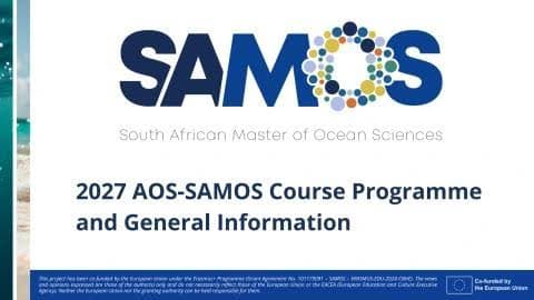 SAMOS 2027 Applications Now Open for South Africa’s Innovative Master of Ocean Sciences Programme