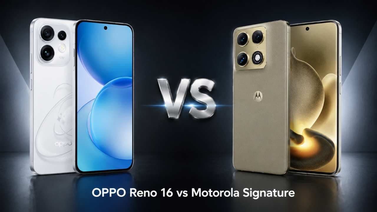 Oppo Reno 16 vs Motorola Signature: डिज़ाइन, कैमरा, स्पेक्स, कीमत और अन्य की तुलना